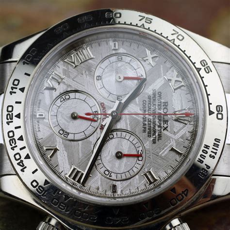 vintage watch with meteorite dial.